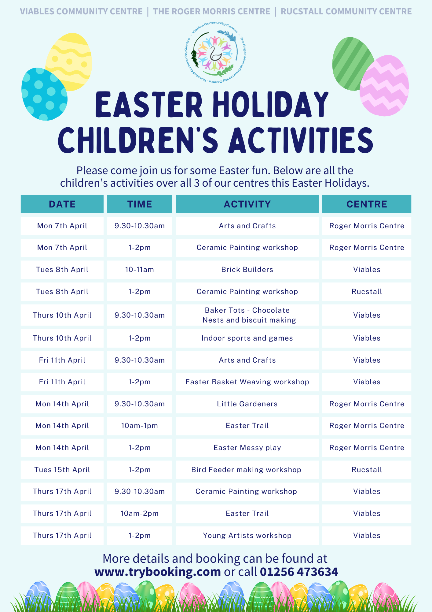 Easter timetable